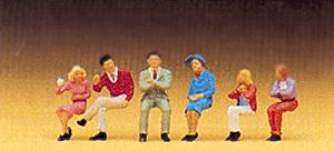Preiser 10096 HO Seated Pedestrians Figures # 2 (Set of 6)