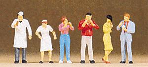 Preiser 10109 HO People at Sales Trailer Figures (Set of 6)