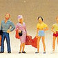Preiser 23 HO Standing Teenagers & Passengers Figures (Set of 6)