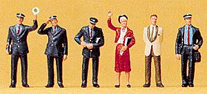 Preiser 10237 HO Train Personnel Figures (Set of 6)