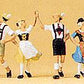 Preiser 10241 HO Bavarian May Pole Folk Dancers Figures (Set of 6)