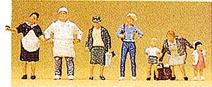 Preiser 10275 HO Bakers with Customers Figures (Set of 6)