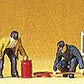 Preiser 10374 HO Telecommunication Workers Figures w/Accessories (Set of 3)