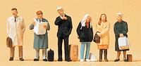 Preiser 10411 HO Waiting Passengers Figures (Set of 6)