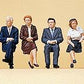 Preiser 10434 HO Sitting Travelers Figures (Set of 6)
