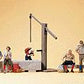 Preiser 10441 HO Resting People at the Village Fountain Figures (Set of 5)
