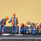 Preiser 10445 HO City Workers Figures with Accessories (Set of 6)