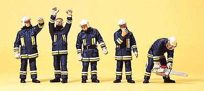 Preiser 10486 HO Firefighter Technical Support Personnel Figures (Set of 5)