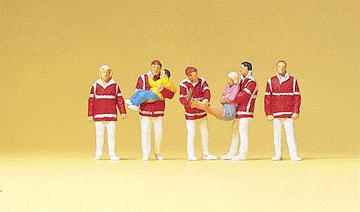 Preiser 10518 HO Working Paramedics Figures (Set of 7)