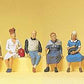 Preiser 10524 HO Seated Travelers Figures (Set of 14)