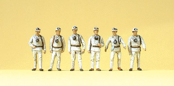 Preiser 10555 HO Working Miners Figures (Set of 6)
