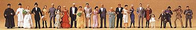 Preiser 14415 HO Wedding Guests Figures (Set of 24)