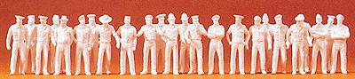 Preiser 16345 HO Uniformed People Dressed Summerly Figure Kit (Set of 24)