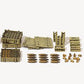 Preiser 16514 HO Light Field Howitzer In Action Plastic Figure Kit (Set of 8)