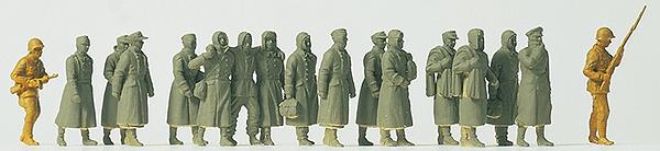Preiser 16578 HO Unpainted German Prisoners of War Figure Kit (Set of 20)