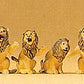 Preiser 20381 HO Animals - Seated Lions Figures (Set of 6)