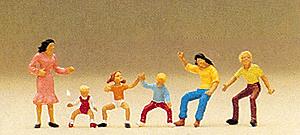 Preiser 24652 HO Merry-Go-Round Riders for Circus / Funfair Figures (Set of 6)