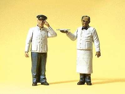 Preiser 45144 G U.S. Porter and Waiter Figures (Set of 2)