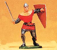 Preiser 51003 G Norman Attacking with Sword & Shield Figure #2