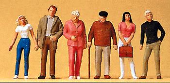 Preiser 65320 O Standing Passers-By Figures (Set of 6)