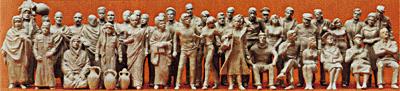 Preiser 68290 O Unpainted Miniature Figures Plastic Figure Kit (Set of 60)