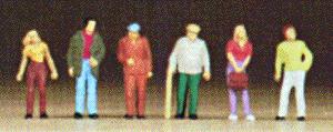 Preiser 79019 N Standing Passers-By Figures (Set of 6)