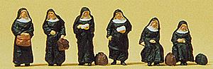 Preiser 79128 N Nuns with Luggage Figures (Set of 6)