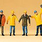 Preiser 79142 N Workers In Protective Clothing Figures (Set of 6)