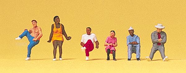 Preiser 79174 N Seated People Figures (Set of 6)