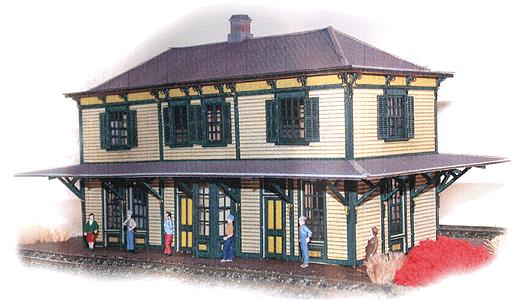 The N Scale Architect 40008 HO Central of New Jersey Two-Story Station Kit
