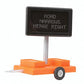 Miniatronics 8550501 O Road Narrows Merge Right Sign w/ 3v Transformer
