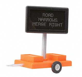 Miniatronics 8550501 O Road Narrows Merge Right Sign w/ 3v Transformer