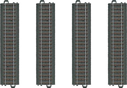 Marklin 20172 HO 6-3/4" Straight C Track Sections (Pack of 4) - 3-Rail