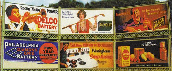 Bar Mills 0035 HO 1920s-40s Double-Stacked Wrappable Billboards Kit