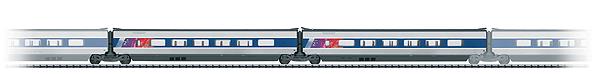 Trix 23439 HO TGV Intermediate Car Add-On Set #2 pkg(2) (Limited Edition)