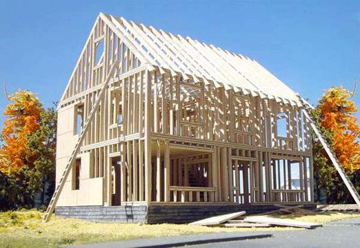 Branchline Trains 413 O Scale House Under Construction Laser-Art Kit