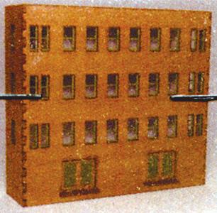GCLaser 55603 4-Story Office/Retail Background Building - #2 Back w/Doors