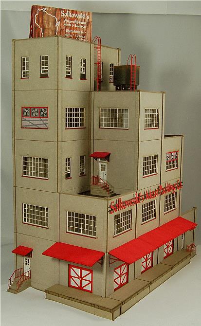 GCLaser 19027 HO Solkowski's Meat Packing Co. Angled Backdrop Laser Cut Kit