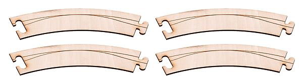 Faller 161920 HO Laser-Street Street Curve 45° R=268 Lasercut (Box of 4)
