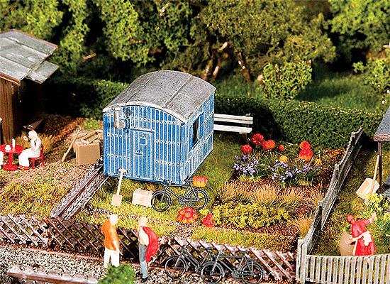 Faller 180490 HO Garden w/Contractor's Trailer Kit