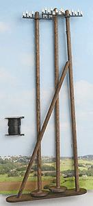 Busch 10310 O Telegraph/Signal Poles Laser-Cut Kit