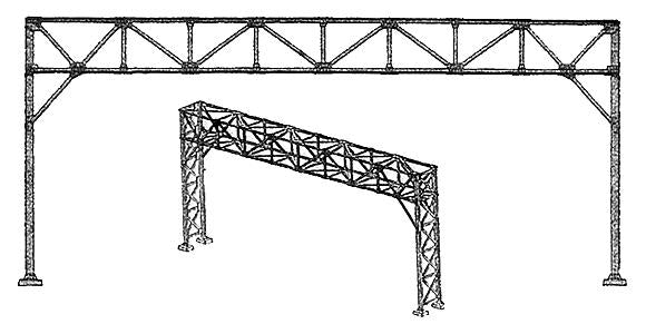 NJ International # 4007 HO Standard Signal Bridge - Kit