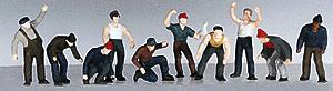 Preiser 1010053 HO Scale Dock Crew Hand Painted Figures (Set of 10)