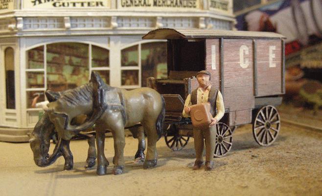 Bar Mills 752 HO Milk & Ice Wagons with Horses Kit
