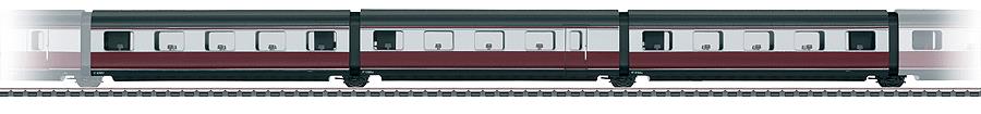 Marklin 41101 HO German Federal Railroad DB Passenger 3-Car Add-On Set