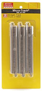 MicroTrains 99040902 Z 110mm Straight Micro-TrackSections (Pack of 12)