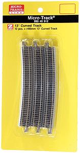 MicroTrains 99040912 Z 13 Degree R490mm Micro-Track Curves (Pack of 12)