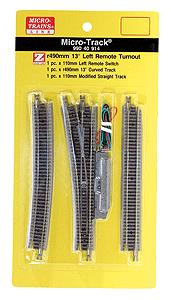 MicroTrains 99040914 Z 13° Micro Track Left Hand Remote Switch Turnout
