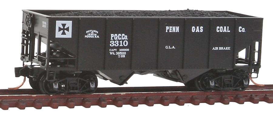 Micro-Trains 05600420 N Penn Gas Coal Co 33' 2-Bay Rib Side Hopper w/Load #3310