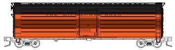 Fox Valley Models 90427 N Scale Milwaukee Road 50' Rib-Side Express Boxcar